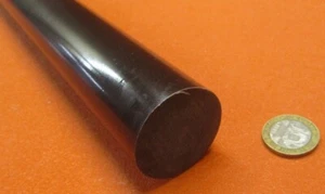 Varilla Redonda Poliuretano 1.50" Diámetro x 36" Largo, Negro, 90A - Imagen 1 de 17