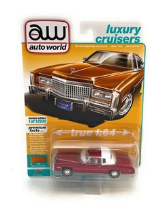 Auto World 1:64 1975 naranja Cadillac Eldorado modelo de coche diecast AWSP070 A chase - Imagen 1 de 1