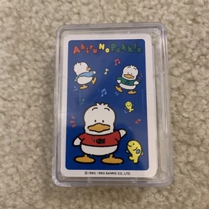 Sanrio Ahiru No Pekkle Duck Mini Playing Card Deck Set Clear Case 1993 Vintage - Picture 1 of 9