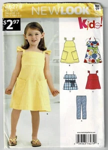 Newlook 6279 Kinder Kleider Tops Hosen Größe 3-8 UNGESCHNITTEN SEHR GUTER ZUSTAND - Bild 1 von 1