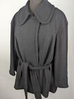 FOCUS 2000 cropped jacket coat wool blend black- 3/4 bell sleeves - 2X - (J79)