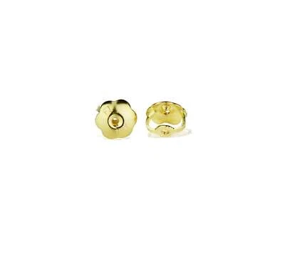 14k Yellow or White Gold Screw-Back Screwpost Earring Replacement Backing / Pair - Image 1 of 4
