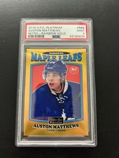2016-17 OPC Platinum AUSTON MATTHEWS Retro Rainbow Gold Rookies /149 RC PSA 9