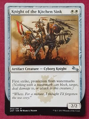Magic The Gathering UNSTABLE KNIGHT OF THE KITCHEN SINK A artifact card MTG - Image 1 of 2