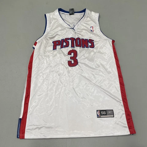Vintage Detroit Pistons Ben Wallace Basketball Jersey Authentic Sewn Cover