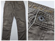 PRANA Bridger Slim Fit Mud Brown Denim Stretch Organic Jeans Pants Men 34 x 31