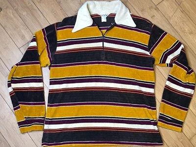 复古男式小号中号 Georgio Terry 布丝绒 Talon 迪斯科套衫衬衫 — 第 1/4 张图片