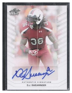 D.J. SWEARINGER 2013 Leaf Draft DC Defenders South Carolina Autogramm RC NFL SP - Bild 1 von 2