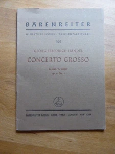 Noten Georg F Händel Concerto Grosso G dur Op 6 Nr 1 Bärenreiter Taschenpart 161 - Bild 1 von 5