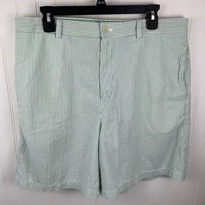 Vineyard Vines Herren Größe 35 x 8" Schrittlänge grün gestreift Seersucker Clubshorts - Bild 1 von 10