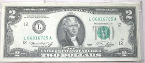 1976 UNCIRCULATED TWO DOLLAR BILL - Picture 1 of 4