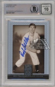 Bob Feller 2005 Donruss Greats Baseball Autograph Card #8 BAS 10