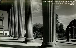 Columnas Palacio Gobierno Monterrey Mexiko RPPC pm Postkarte - Bild 1 von 2
