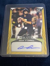2023 Leaf Draft - Autographs Gold #BA-AO1 Aidan O’Connell (AU, RC)