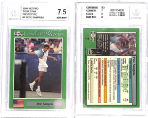 1991 Netpro Tour Stars #7 Pete Sampras Prototype Promo BGS 7.5 NEAR MINT + #U - Picture 1 of 1