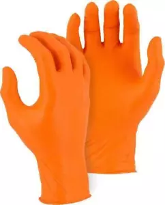 Guantes antideslizantes antideslizantes naranja nitrilo resistente a escala de pescado caja 50 XL - Imagen 1 de 3