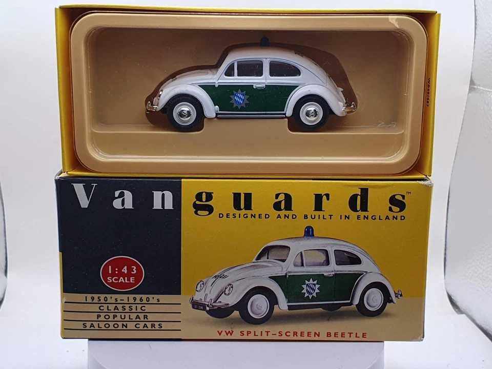 Volkswagen Maggiolino Polizei Vanguards 1/43 Con Scatola - Immagine 1 di 1