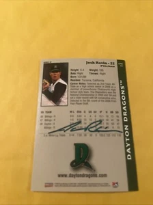 Josh Ravin Dayton Dragons Autographed Baseball Card Shipped Free - Picture 1 of 2