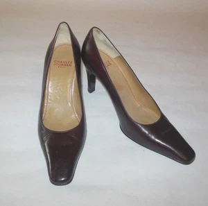 CHARLES JOURDAN WOMENS SHOES BROWN LEATHER BASIC PUMP SIZE 6 - Picture 1 of 7
