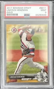 Bowman Draft Lincoln Henzman Gold Paper 2017 1st #BD-11 38/50 PSA 9 POP 1 No 10 - Imagen 1 de 2