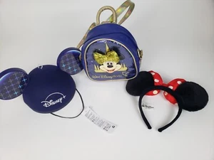Walt Disney World Minnie Mouse 50th Anniversary Mini Backpack +Minnie Ears+hat - Picture 1 of 17