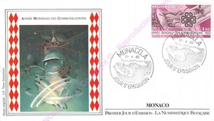 Envelope FDC Monaco Year Of World Communications 1983 - Picture 1 of 2
