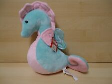 GUND aqua blue and pink seahorse sparkly 10" plush lovey security toy new NWT