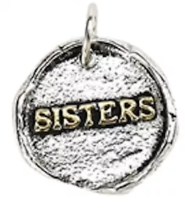 Wax Insignia - Seal Charm - Silver Plated - Sisters - Picture 1 of 1