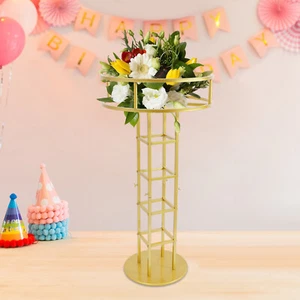 Gold Metall großer offener Blumenständer Rahmen Hochzeit Party Deko - Bild 1 von 14