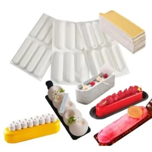 Long Strip Pastry Mold Oval Baking Mould New Mousse Cake Mold Party - Picture 1 of 21
