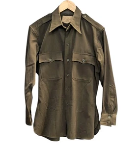 WWII US Military Tailored Officer Shirt Command Green 16-32 15 U - Picture 1 of 10