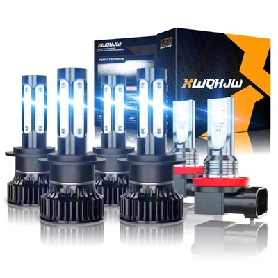 For BMW 325i 325xi 330xi 2002-2006 Combo LED Headlight Fog Light Bulbs Kit 6000K - Image 1 of 4