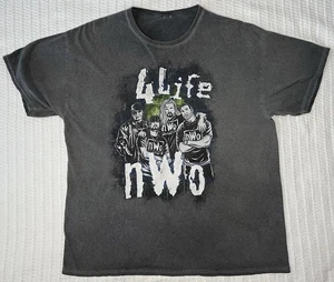 NWO 4 Life New World Order T-Shirt XL 23” x 29” grau Wrestling Vintage 90s WCW - Bild 1 von 7
