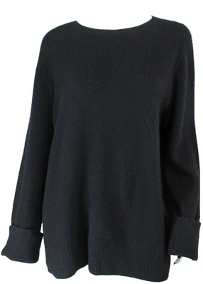 THE ROW Black Wool-Cashmere Blend Knit Pullover Sweater L - Image 1 of 4