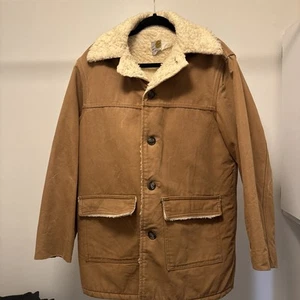 Vintage Carhartt 34CB Western Style Jacket Sherpa Lined Size 42 - Picture 1 of 9