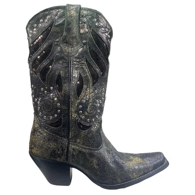 Bota Vaquera Durango Crush Negra Bling Western Para Mujer Talla US 8.5 Foto 1 de 4