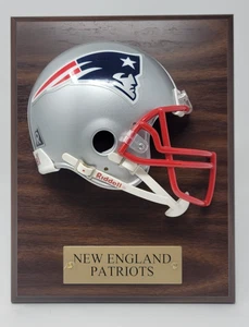 New England Patriots Mini Helmet Plaque Riddell Hang or Table Display Free Ship - Picture 1 of 6
