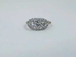 Epiphany Diamonique Three Stone CZ Design Ring Platinum Plated - Picture 1 of 10