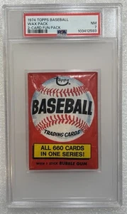 1974 Topps baseball Wax Pack PSA Graded PSA 7 2-card fun pack - Picture 1 of 3