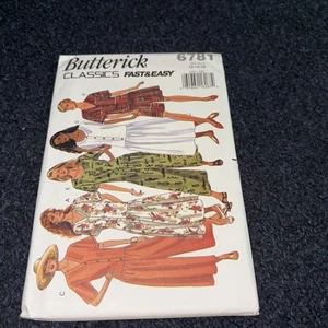 Unused Uncut Butterick Sewing Pattern 6781 Size 12-14-16 Dress Jumpsuit - Picture 1 of 2