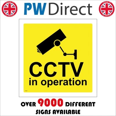 CT040 CCTV IN OPERATION SIGN RECORDING FILM SAFETY SECURITY SURVEILLANCE MONITOR - Image 1 of 2