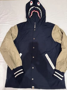 A Bathing Ape Shark Varsity Jacket L Bape 591339 - Picture 1 of 16