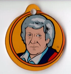 DR WHO #3 Jon PERTWEE Pinball Promo Plastic OFF-CUT VARIANT Key Chain Fob DOCTOR - Picture 1 of 2