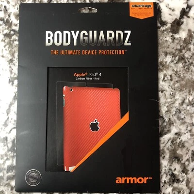BodyGuardz Armor Carbon Fiber Skin & Screen Protector for Apple iPad 4 Case - Image 1 of 4
