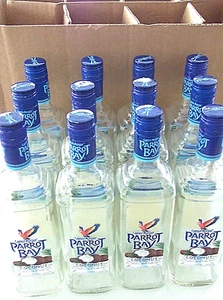 12 LEERE 750 ML Captain Morgan PARROT BAY Kokos GLASFLASCHEN Metall Schraubverschlüsse - Bild 1 von 12
