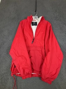 Herren Charles River Regenjacke mittelrot Sportbekleidung Herbst leicht Distress - Bild 1 von 7