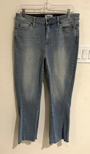 Pantalones de mezclilla Paige para mujer talla 32 Colette crop acampanados tiro alto 26"" - Imagen 1 de 10