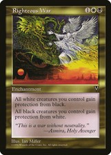 Righteous War Visions PLD White Black Rare MAGIC THE GATHERING CARD ABUGames
