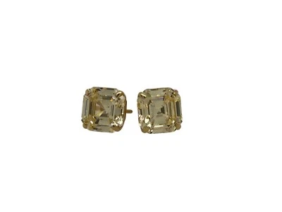 6.00ctw Asscher Cut IGI Fancy Yellow Lab Grown Diamond Stud Earrings 14K Gold - Image 1 of 4