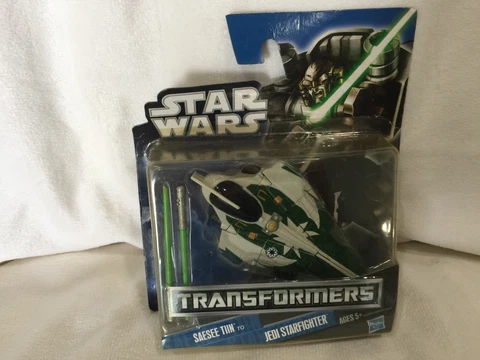 Star Wars Transformers ️Saesee Tiin Jedi Starfighter ️New T34 Cover
